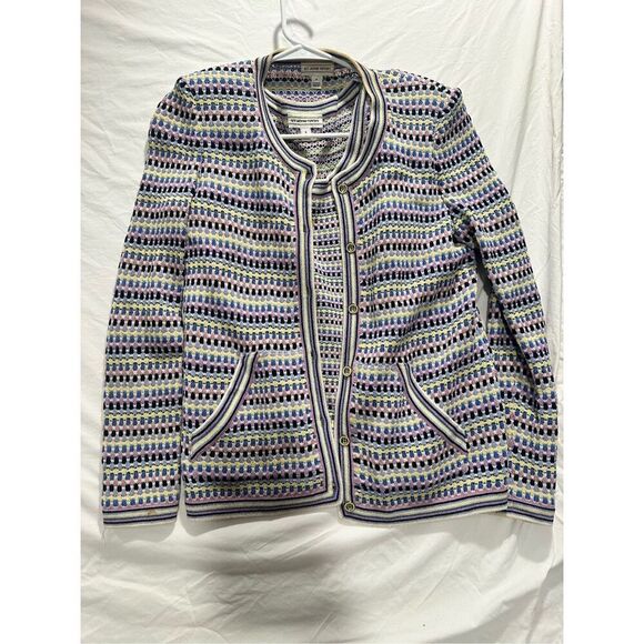 Gorgeous St. John Sport Wool Blend cardigan and tank top set, size Small - Picture 1 of 14